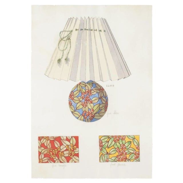 Lamp and Decoration'' 1890s is an original watercolor drawing on ivory-colored paper by Anonymous Artist of 19th Century....