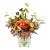 Deco Poppy Motif French Limoges Vase With Bright Array of Faux Florals For Sale
