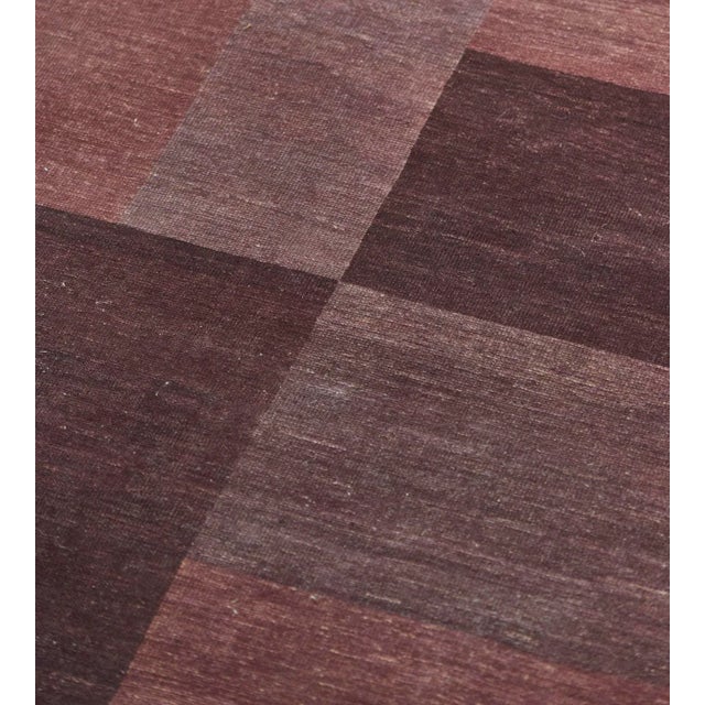 Contemporary Flatweave Patchwork Wool Rug For Sale In Los Angeles - Image 6 of 8