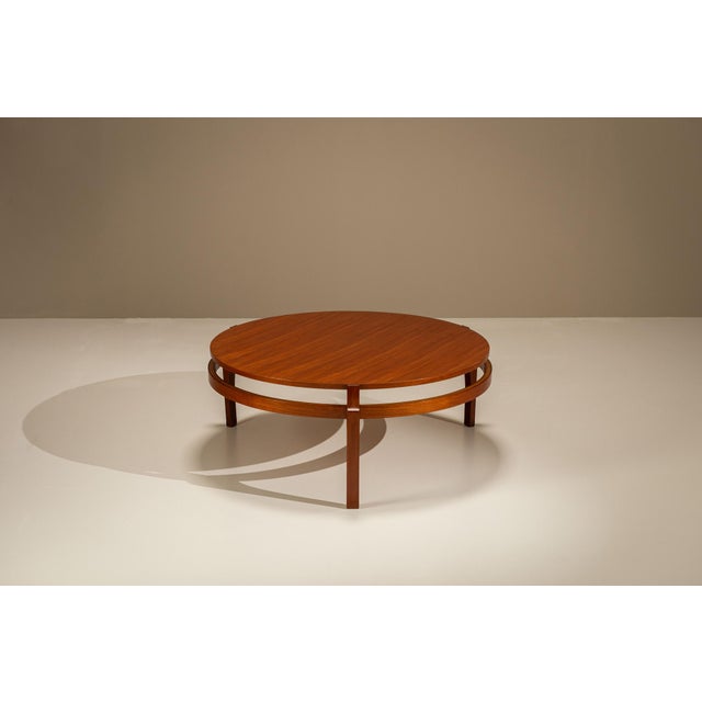 1960s Round Tripod Teak Coffee Table, Italy, 1960s For Sale - Image 5 of 10