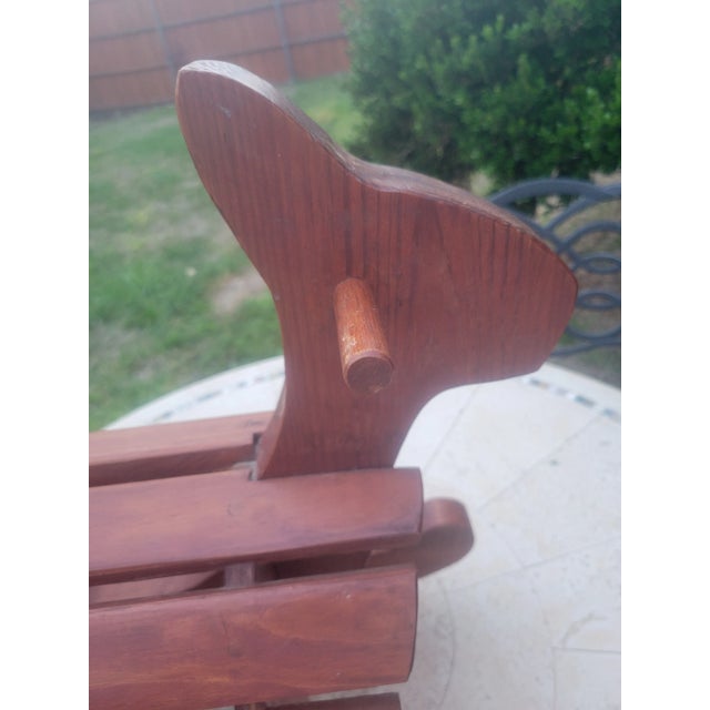 Vintage Wooden Rocking Horse For Sale - Image 4 of 11