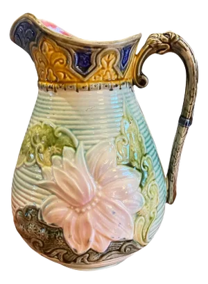 Majolica Pitcher Vase from Wasmuel, 1890s