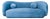 Rove Concepts Diane 3-Seat Modern Blue Velvet Sofa For Sale