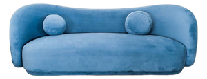 Rove Concepts Diane 3-Seat Modern Blue Velvet Sofa