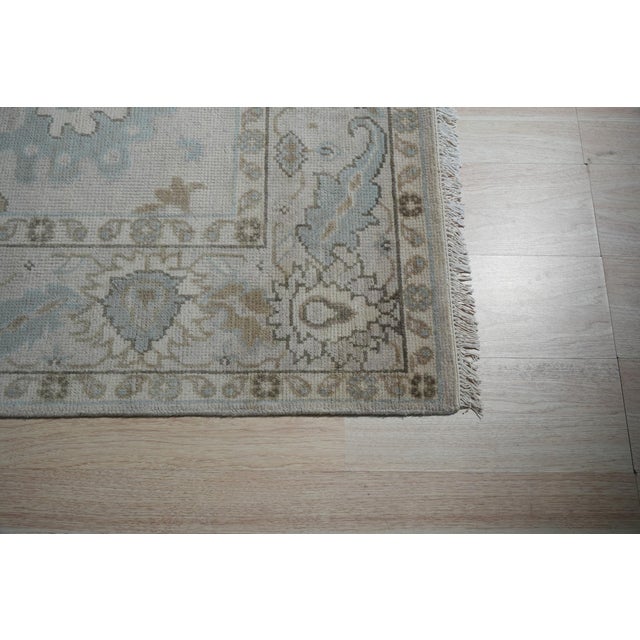 Textile 8x10 Traditional Floral Tessa Beige Handknotted Wool Nain Carpet Rug For Sale - Image 7 of 7