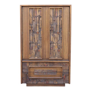 Lane "Pueblo" Brutalist Armoire/Dresser For Sale