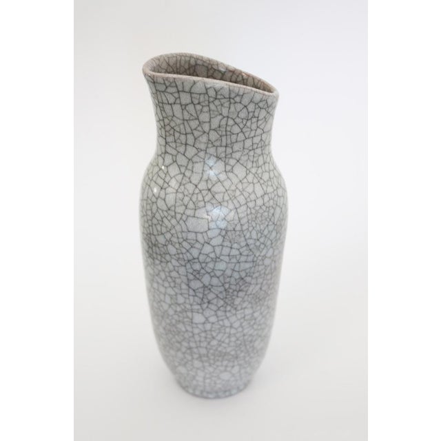 Mid-Century Modern Large Karlsruhe Majolica Crackle Vase by Friedgart Glatzle for Karlsruher Majolika, 1950s For Sale - Image 3 of 8