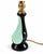 Modern ceramic table lamp, dating to approximately the 1960s and bearing the impressed “Made in France” mark and model...