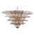 Palmette Ceiling Light – Four Levels, 163 Pink and Trasparent Murano Glasses For Sale