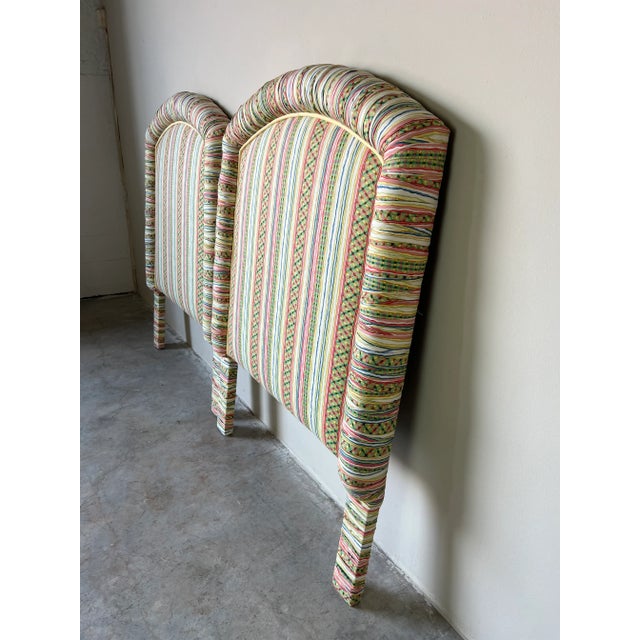 80's Postmodern Colorful Upholstered Twin Headboards a Pair Chairish