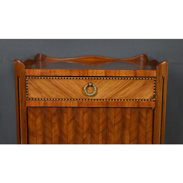 Louis XV-Louis XVI Transitional Marquetry Coffee Table, 1950s For Sale - Image 9 of 18