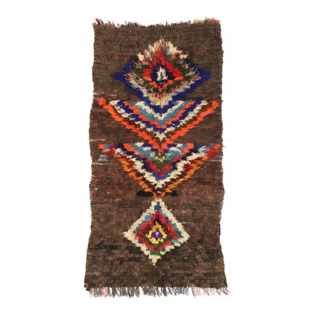 Late 20th Century Vintage Berber Moroccan Rug - 03'01 x 06'00 For Sale