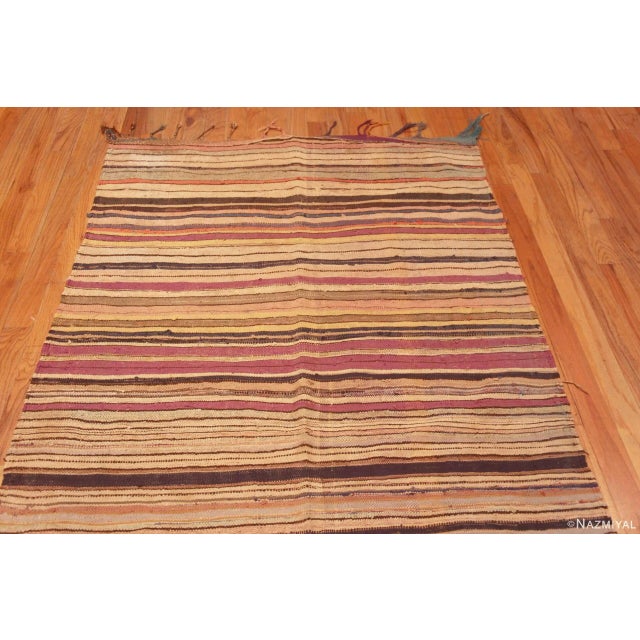 Beautiful Striped Design Vintage Moroccan Kilim Rug, Country of origin: Morocco, Circa date: Vintage