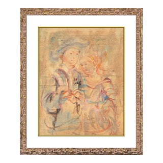 Mid 20th Century Sibling Love, Edna Hibel For Sale