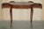 Antique Kidney Shaped Occasional Table with Drawers and Brown Leather Top, 1860 For Sale - Image 17 of 18