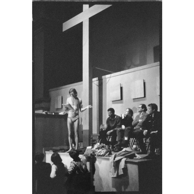 Peter Orlovsky reads poem disrobed at Judson Memorial Church. Behind him is Allen Ginsberg - December 6th, 1964. (by...