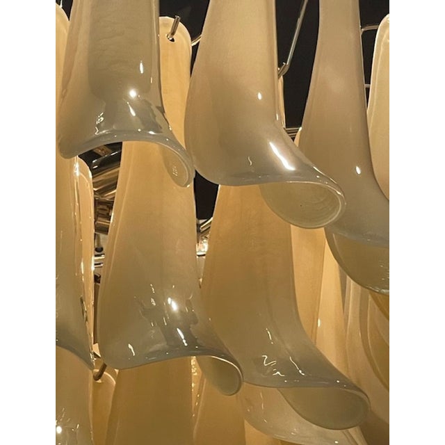 Ivory Murano Saddle Glass Chandelier For Sale - Image 10 of 10