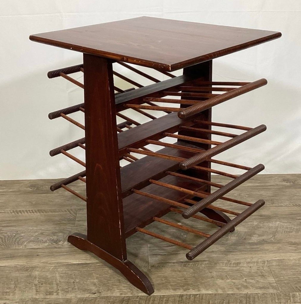 20th Century MCM Style Table/Magazine Rack, in the Manner of Josef