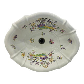 Sherle Wagner Sink Hand Painted For Sale