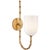 AERIN for Visual Comfort Signature Edgemere Wall Light in Gild with White Glass For Sale