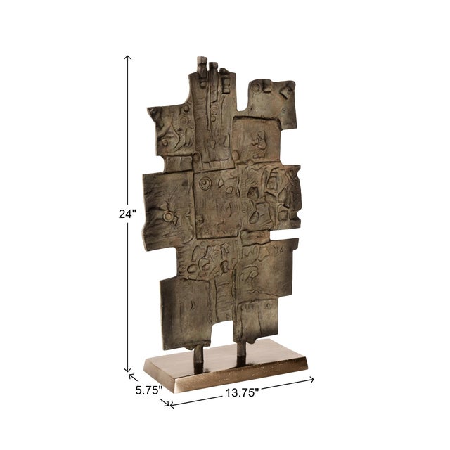 Contemporary Patina Aged Brass Sculpture For Sale - Image 3 of 11