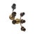A handsome pair of heavy vintage brass three-light candelabra with timeless proportions and the rich patina collectors and...