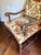 Late 19th Century Pair of Hand-Carved French Baroque Revival Walnut Tapestry Armchairs For Sale - Image 9 of 10
