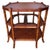 Palm Beach Regency Octagonal 3-Tier Faux Bamboo Side Table With Woven Rattan & Glass For Sale - Image 4 of 10