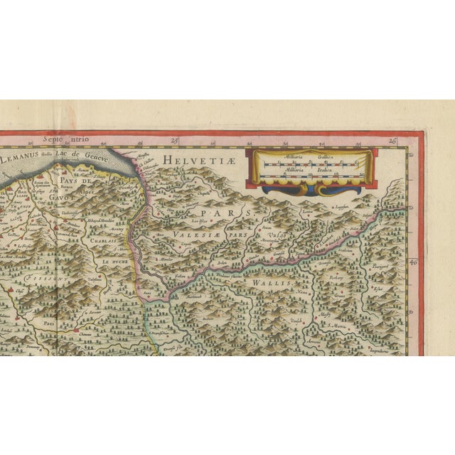 Blaeu Map of Savoy & Alps, 1642 For Sale - Image 5 of 13