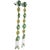 Italian 18K Two-Tone Gold Tsavorite Garnet and Peridot Long Floral Earrings For Sale In Miami - Image 6 of 12