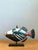 Turquoise Vintage Hand Painted Ceramic Fish Sculpture on Stand For Sale - Image 8 of 14