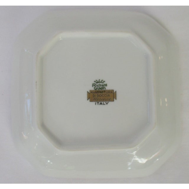 Ceramic 1960s Richard Ginori Scalloped Square Decorative Dish For Sale - Image 7 of 8