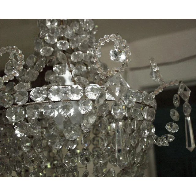 Gray Mid 19th Century Napoleon III Lustre De Fete Crystal Chandelier For Sale - Image 8 of 11