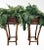 1990s 1990s Coastal Regency Wicker Bamboo Tall Artificial Fern Filled Floor Planters- A Pair For Sale - Image 5 of 10