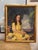Yellow Antique Oil Painting " Girl in Yellow Dress" Portrait by WMJ Edmondson 1930 Large Painting Gold Frame For Sale - Image 8 of 10