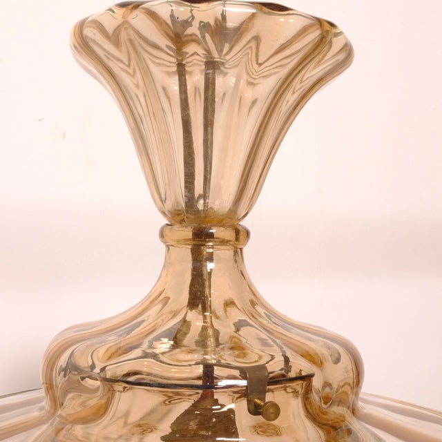 Brown Murano Glass Pendant attributed to Napoleone Martinuzzi, Italy, 1930s For Sale - Image 8 of 14