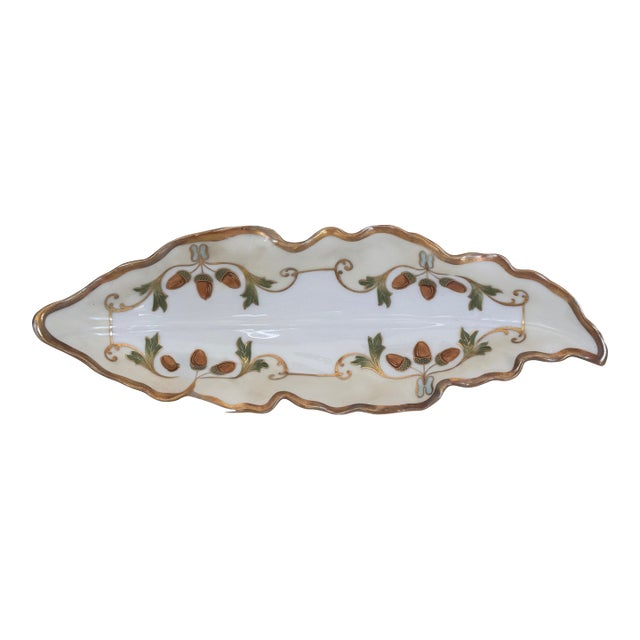 French 19th Century Limoges Blakeman & Henderson Acorn Candy or Nut Dish For Sale