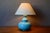 Vintage French Bohemian Blue Ceramic Table Lamp, 1960s For Sale - Image 10 of 10