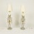 Each with cut crystal support mounted with a gilt-metal outward scrolling candleholders with cut-crystal nozzle and drip-...