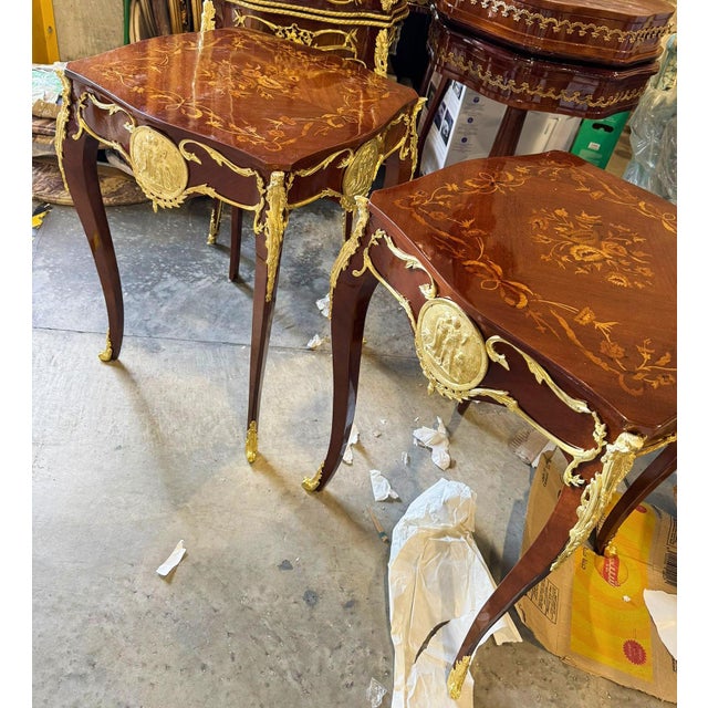 Bring timeless European elegance to your interior with this exquisite French-inspired side table, featuring a warm, richly...