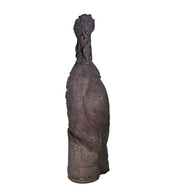 Claude Horan Signed Hawaiian Studio Pottery Female Sculpture 14" For Sale - Image 4 of 18