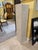 Contemporary Vintage Minimalist Solid Cream Marble Plinth Pedestal Column For Sale - Image 3 of 7