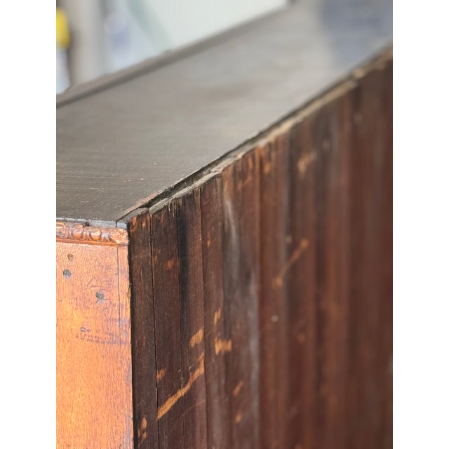 Early 20th-Century Glass-Front Oak Libby, McNeill & Libby Display Cabinet For Sale - Image 4 of 6