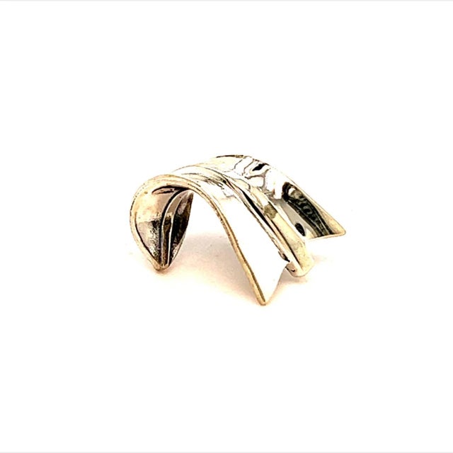 Contemporary Tiffany & Co Estate "Wave" Tie Pin Sterling Silver 2.7 Grams For Sale - Image 3 of 9