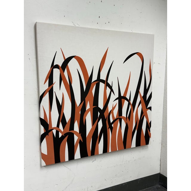 Abstract Victor Langer Graphilia Printed Canvas Panel, Circa 1973 For Sale - Image 3 of 12