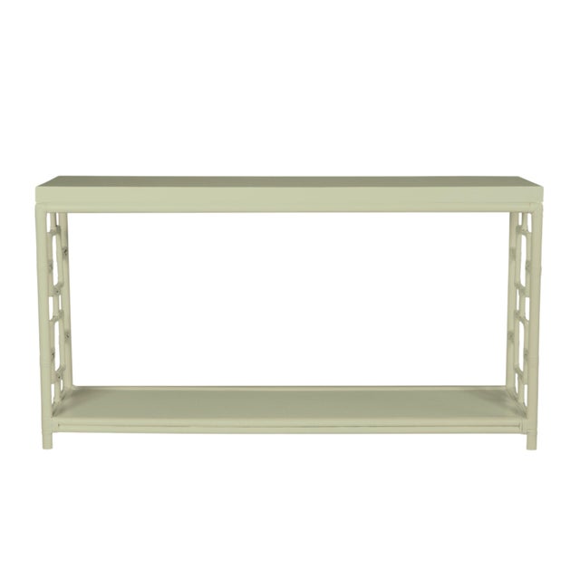 David Francis Sobe Console, Celery Green For Sale - Image 4 of 6