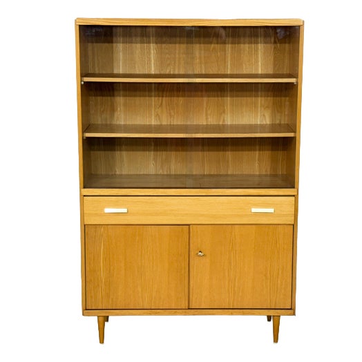 Mid-Century Modern Bookcase in Elm, 1960s For Sale