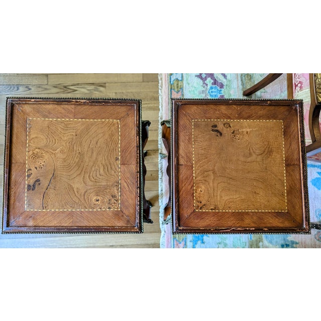 French Pair of French Louis XV Side Tables For Sale - Image 3 of 9