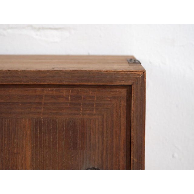 Wood Low Antique Japanese Tansu Cabinet For Sale - Image 7 of 13