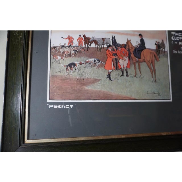 Lionel D. Edwards Fox-Hunting Sporting Print 1903 - The Cuetown Hunt - The Finish- Pocket, Framed For Sale In Los Angeles - Image 6 of 7